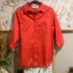 Chico's Red Button-Up Blouse